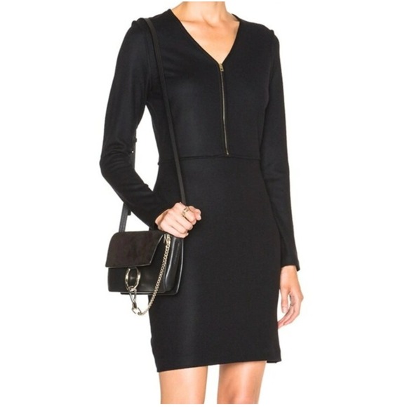 rag & bone Dresses & Skirts - Rag Bone Black Wool Blend Zipper‎ Front Long Sleeve Dress Size 2